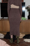 BASERANGE skirt SKLOU-CO-WI23 burgundy mixed color (SKLOU)